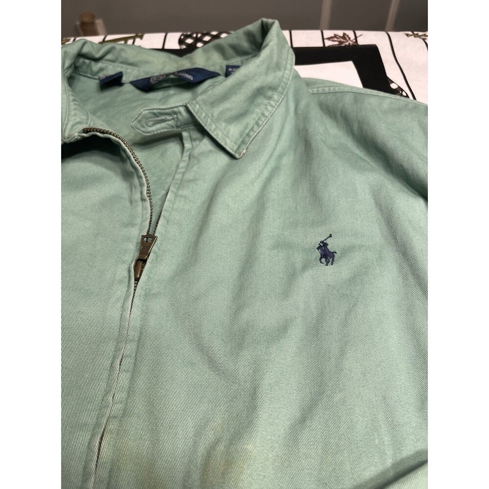 Vtg 90’s Polo Ralph Lauren Green Harrington Jacket Men’s Sz XXL - Picture 3 of 16